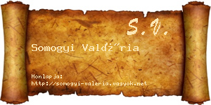 Somogyi Valéria névjegykártya